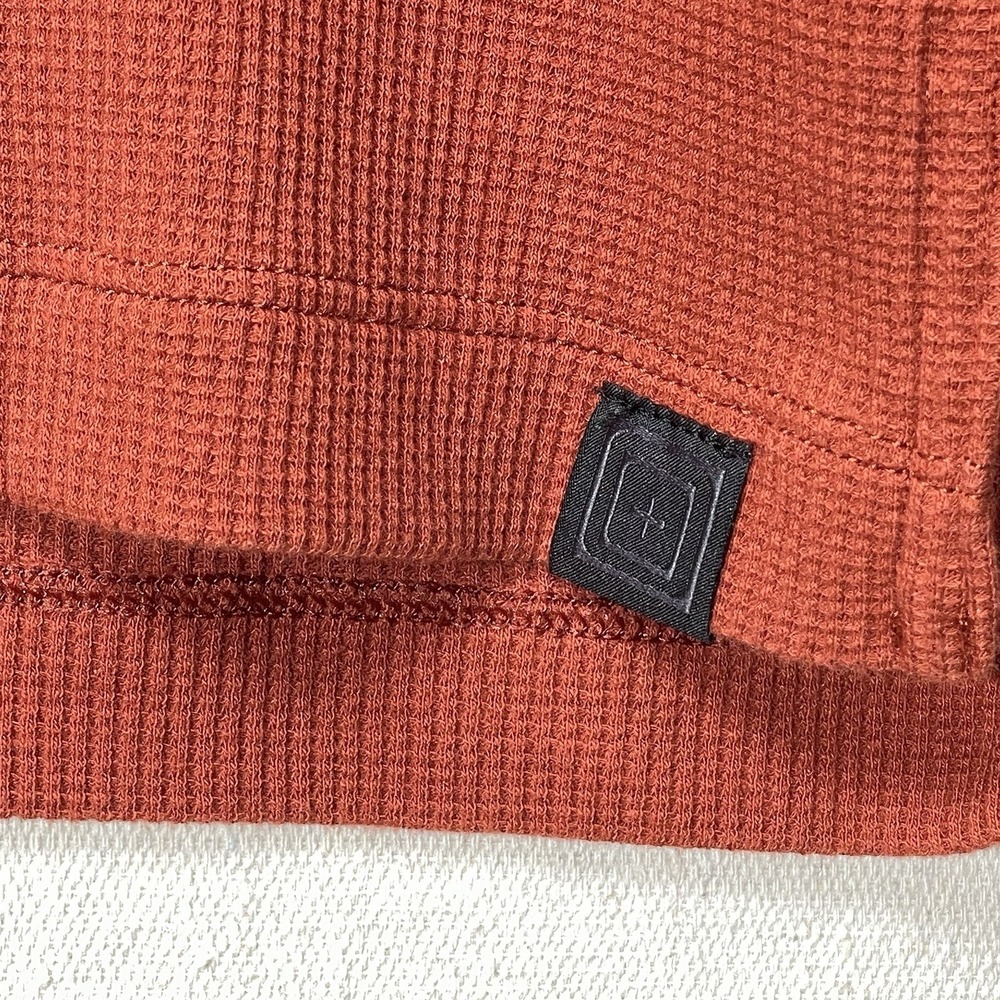 5.11 Tactical XL Thermal Long Sleeve Shirt Waffle Knit Rust Orange Outdoor - Picture 4 of 13